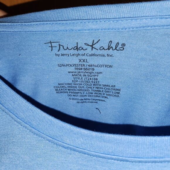 NWT Frida Kahlo Tee in Beautiful Blue Size XXL - Picture 2 of 3